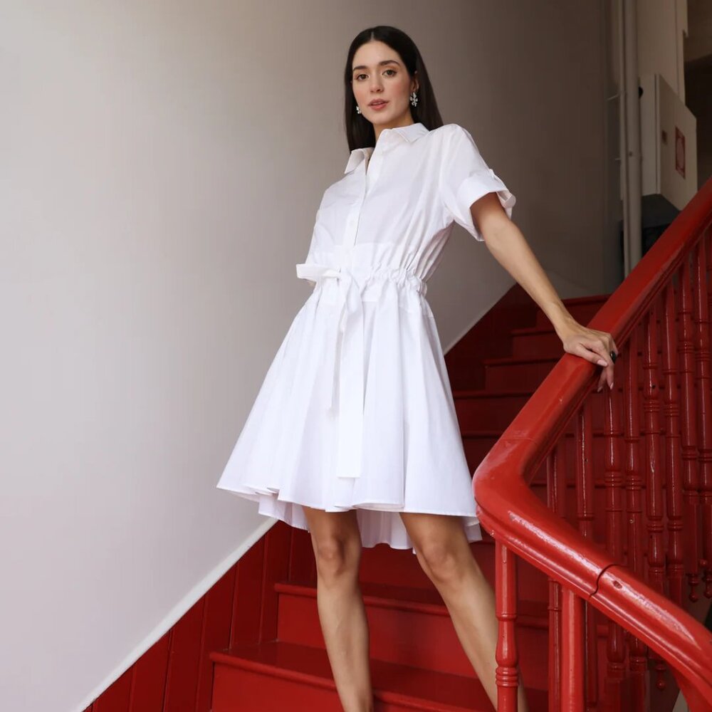 Harshman Meadow Shirt Dress XS 100% Cotton